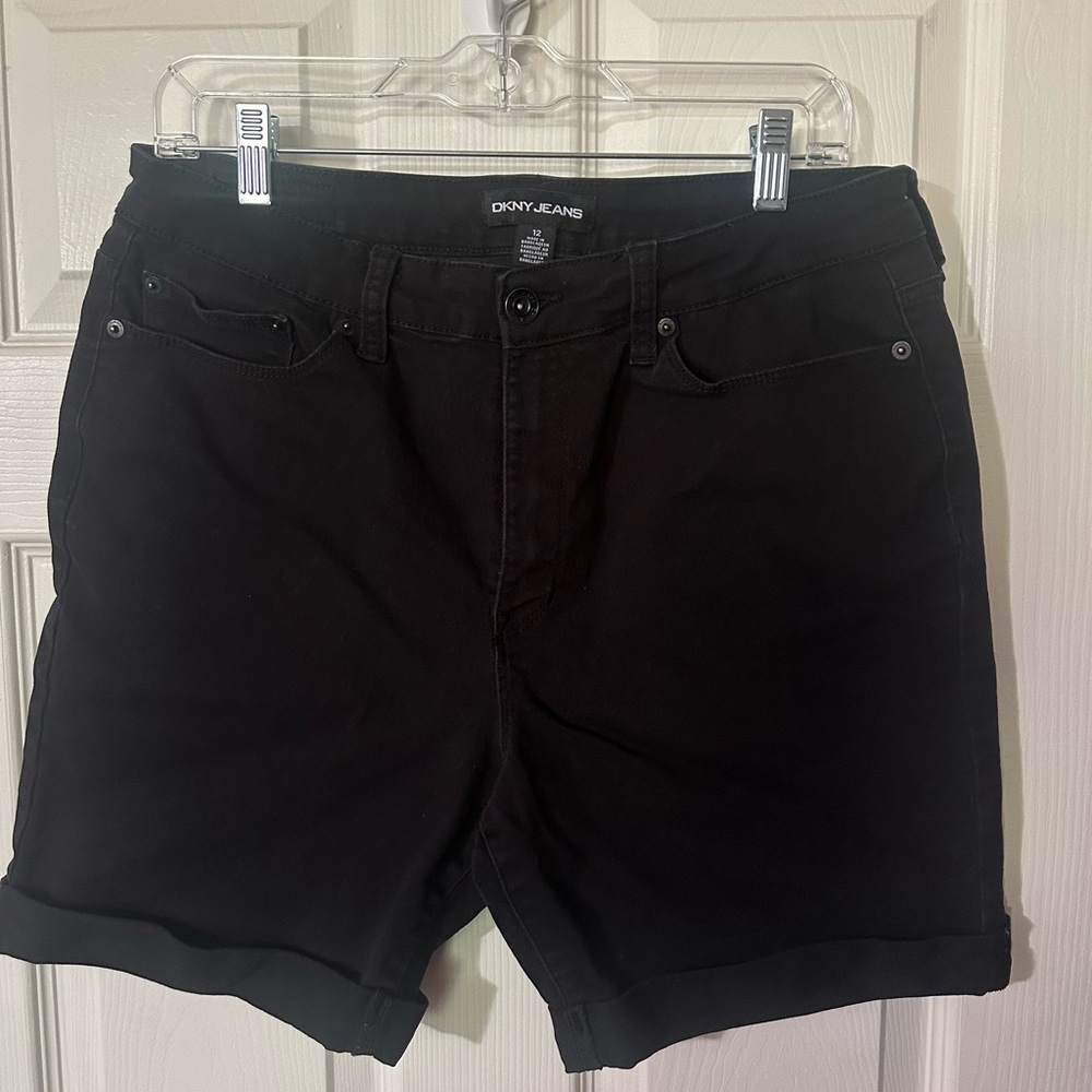 DKNY Black Jean Shorts Timeless Denim Design